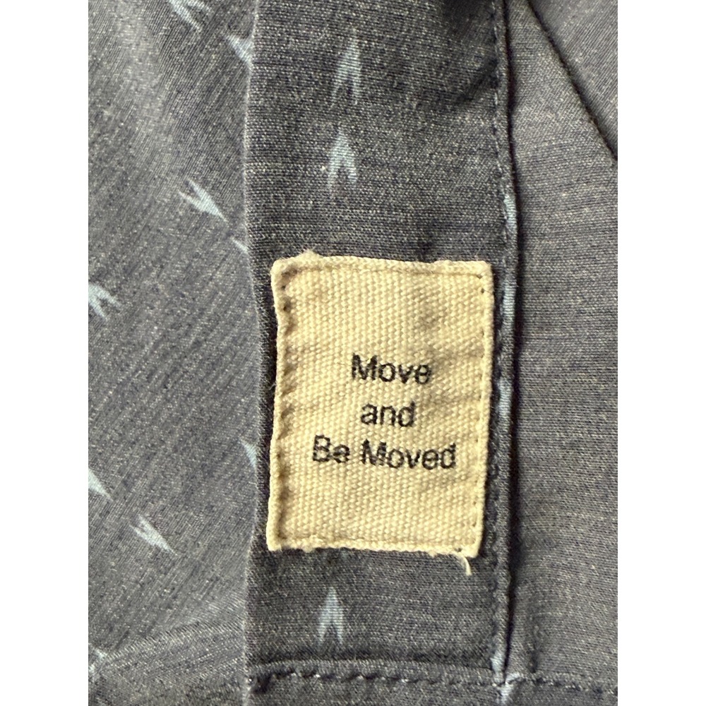 Vuori Mens Bridge Button Down Shirt Gray Geometric Pattern Short Sleeve V184 L - Picture 5 of 8